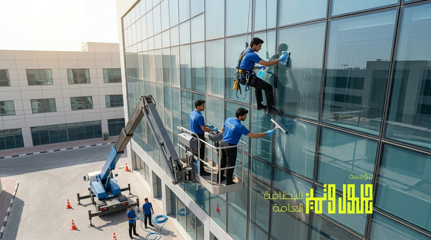 شركة تنظيف واجهات زجاجية بالرياض - حلول وتميز